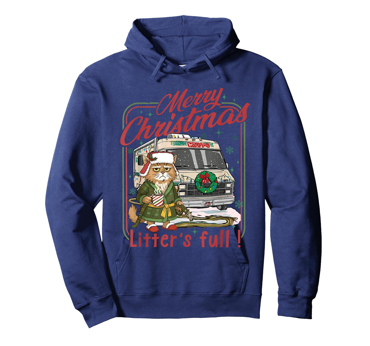 Merry Christmas Litter’s Full Cat Coffee Xmas Camping Lover T-Shirt
