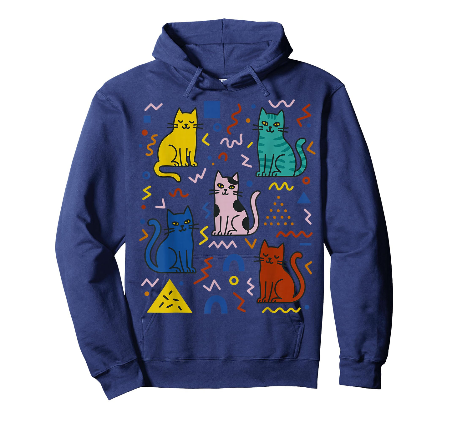 Retro Postmodern Cat Art Cute Modern Graphic T-Shirt