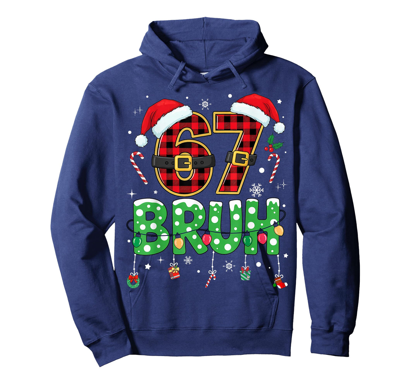 Bruh 67 Six Seven 6 7 Meme Christmas Funny Boy Girl Kids T-Shirt