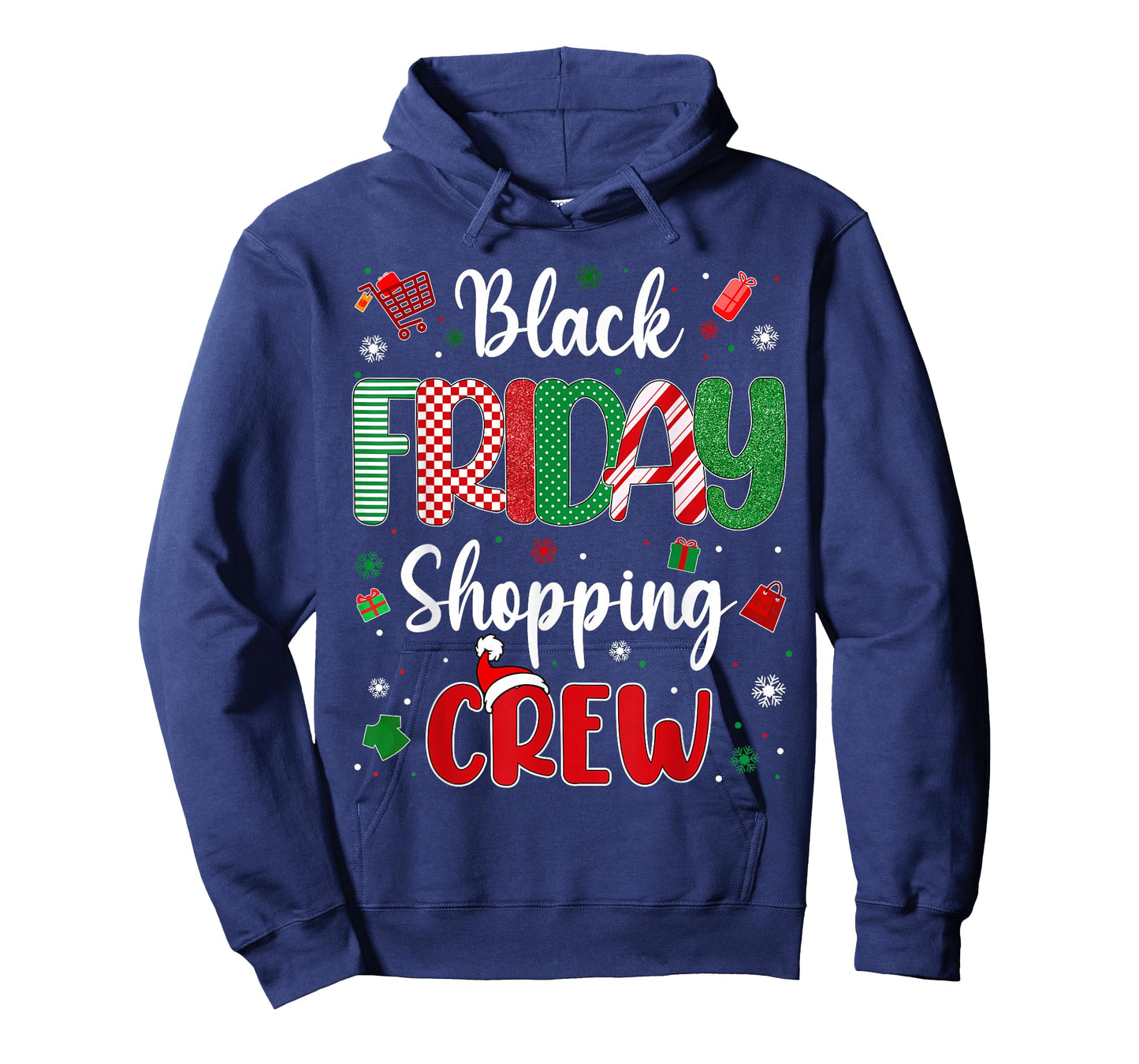 Christmas Black Shopping Family Funny Friday Shopping Crew T-Shirt