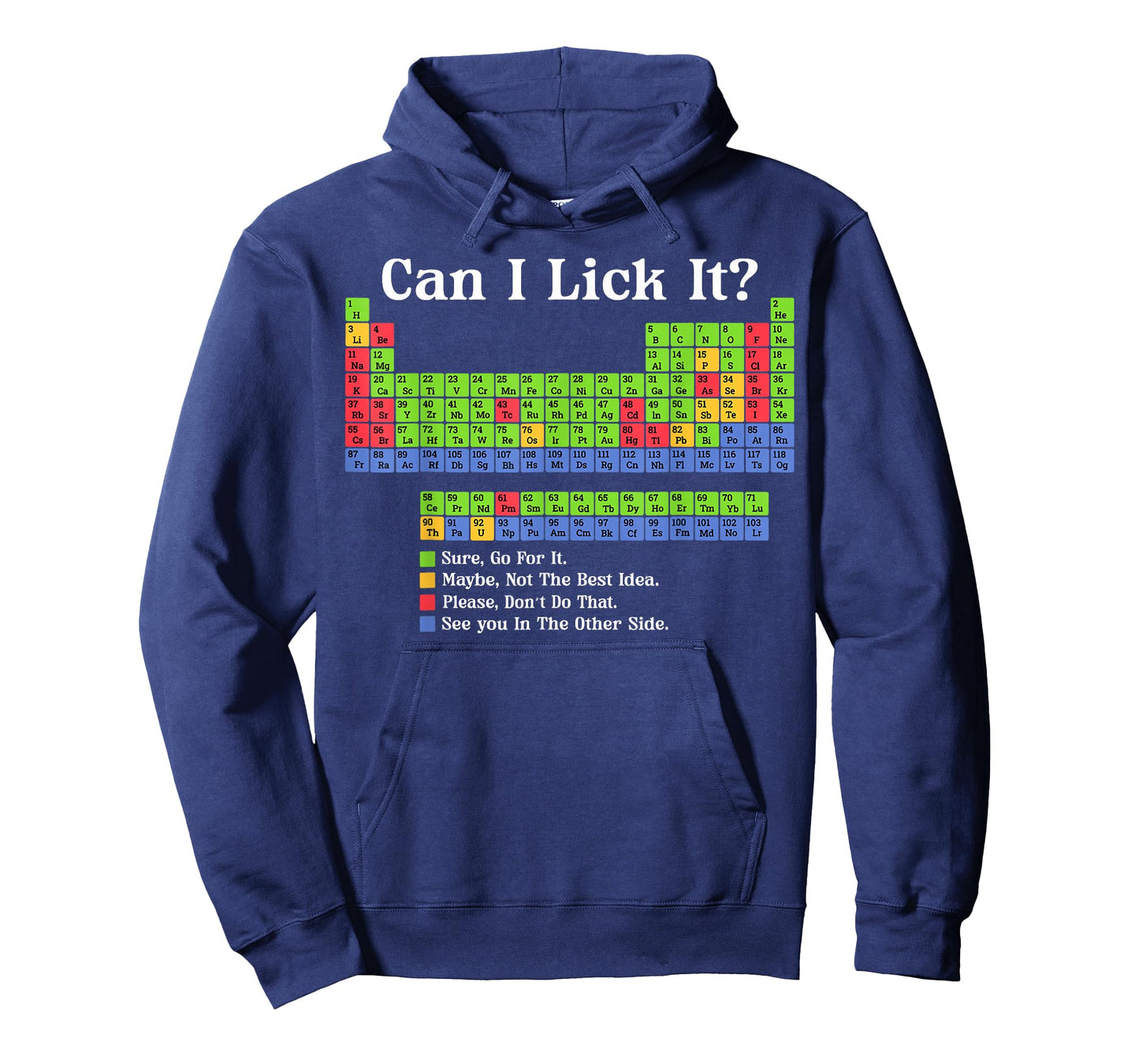 Can I Lick It Periodic Table Chart Science Teacher Cool Meme T-Shirt