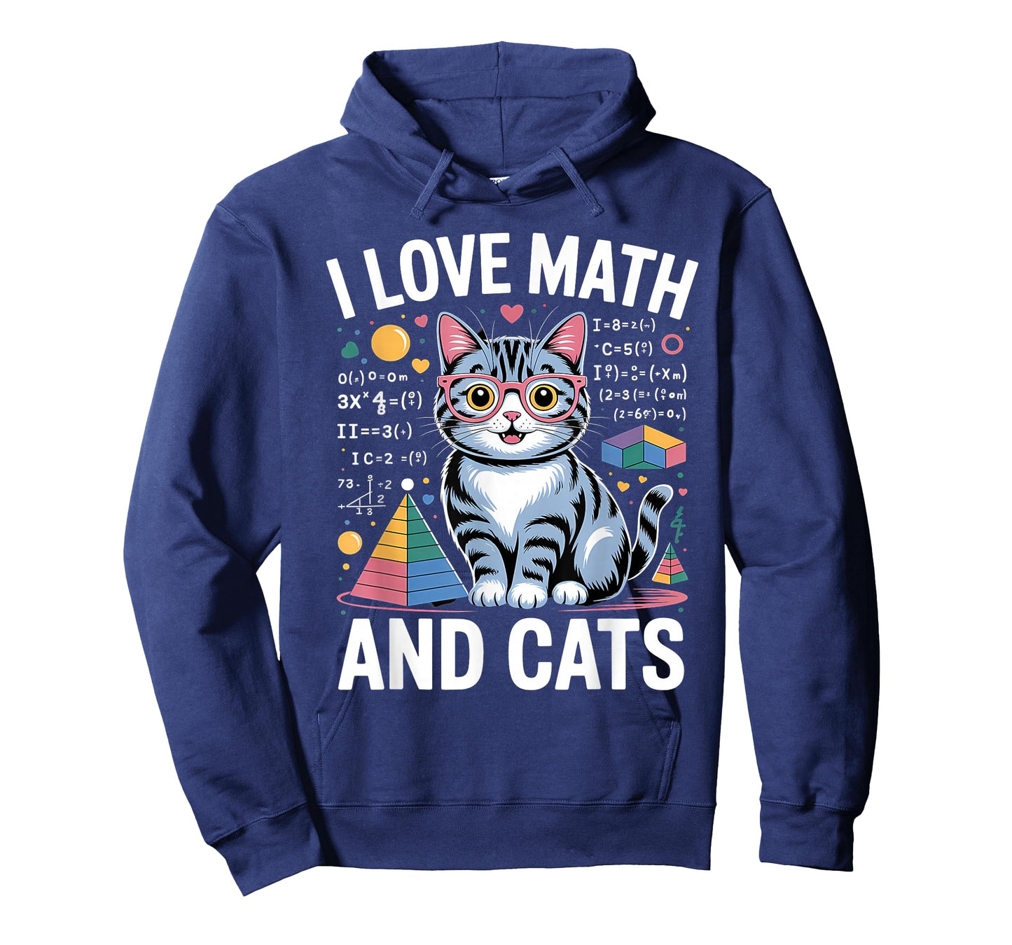 Math Cat Lover Funny Math Teacher I Love Math and Cats T-Shirt