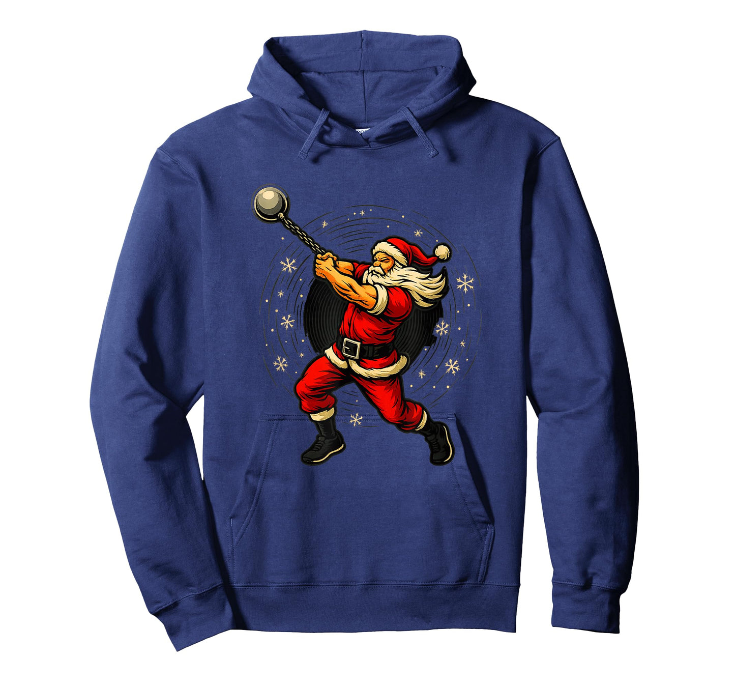 Santa Wrecking Ball Christmas Gym Fitness Humor T-Shirt
