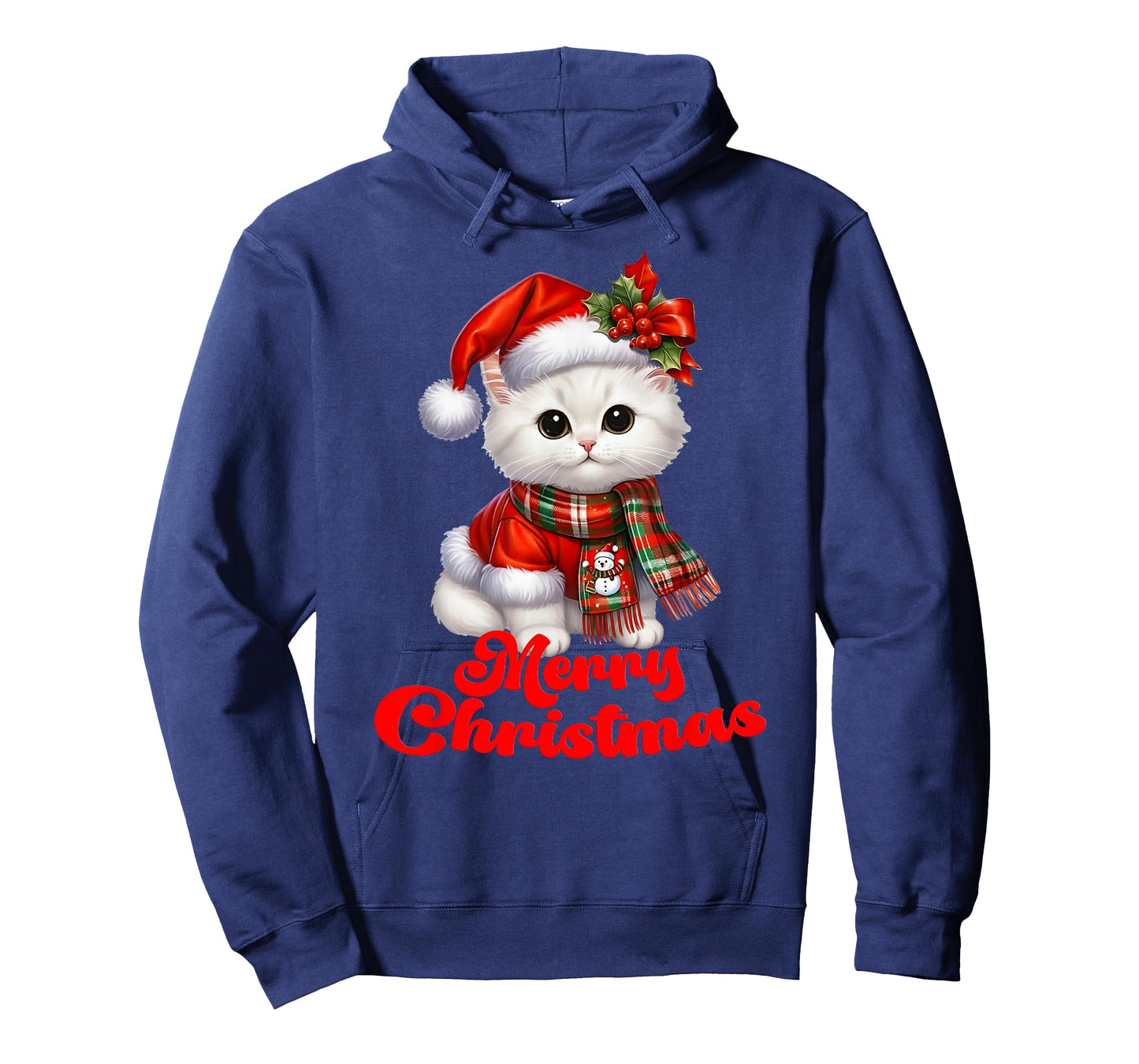 Cat Merry Christmas Kitten Meowy Cat Lover Xmas T-Shirt