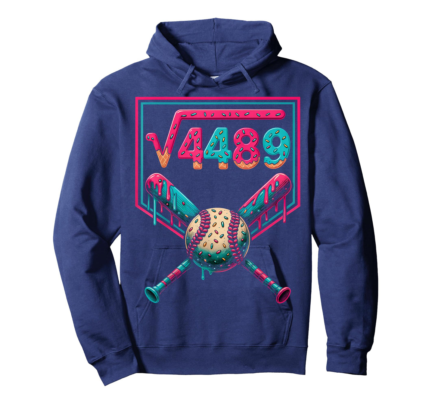 HUGvyn 67 Ice Cream Drip Square Root 4489 Slang Math Teacher T-Shirt