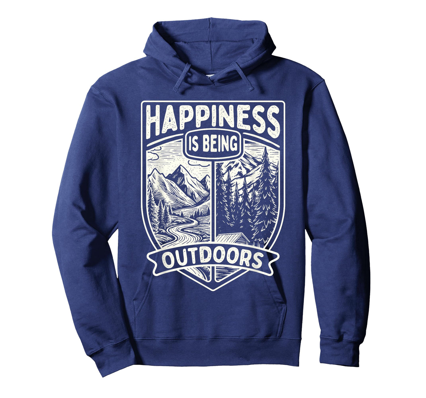 Happiness is Being Outdoors - Hiker Trekker Hiking T-Shirt