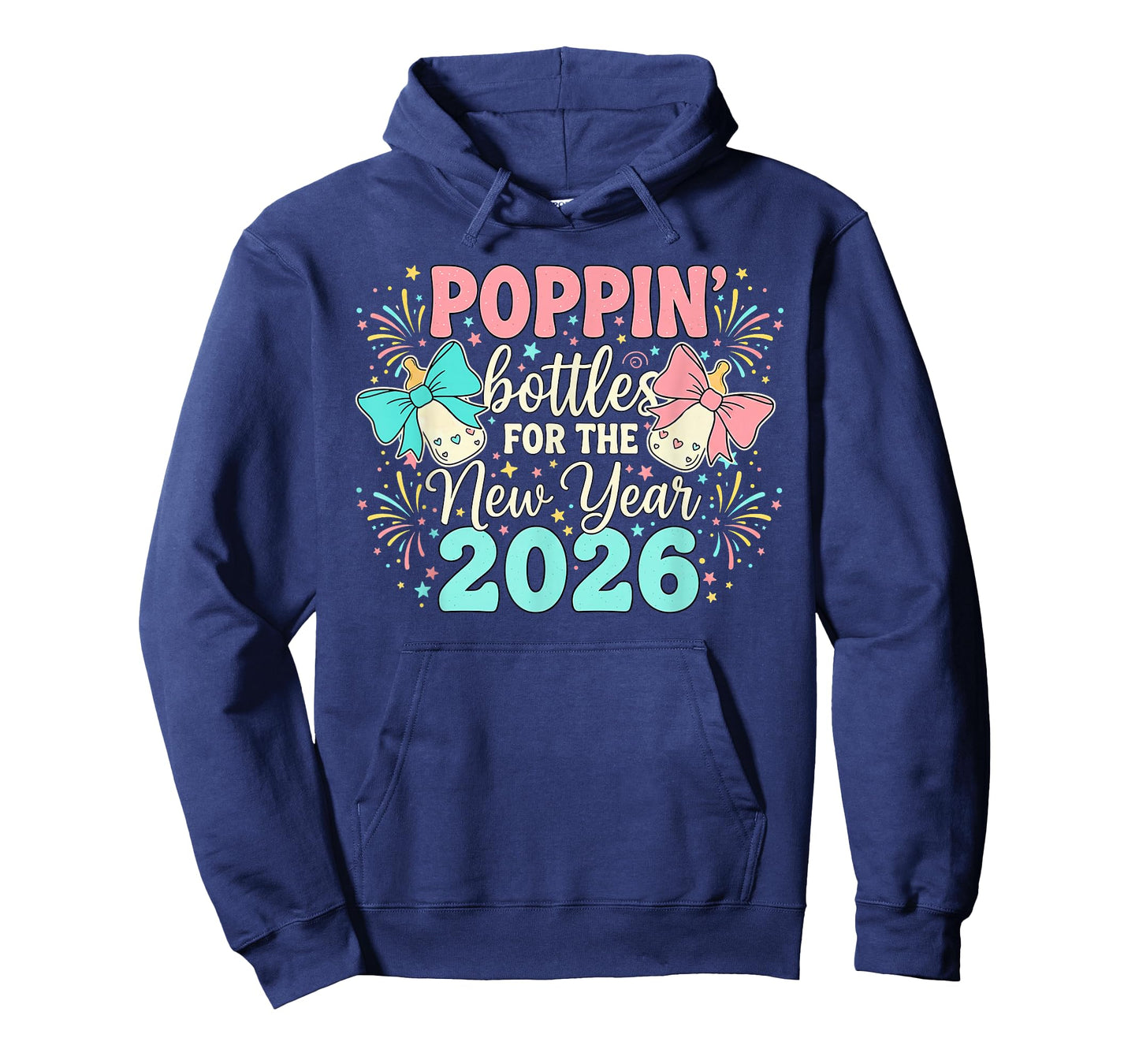 Poppin Bottles for The New Year Pregnancy Bow Mother Nurse T-Shirt
