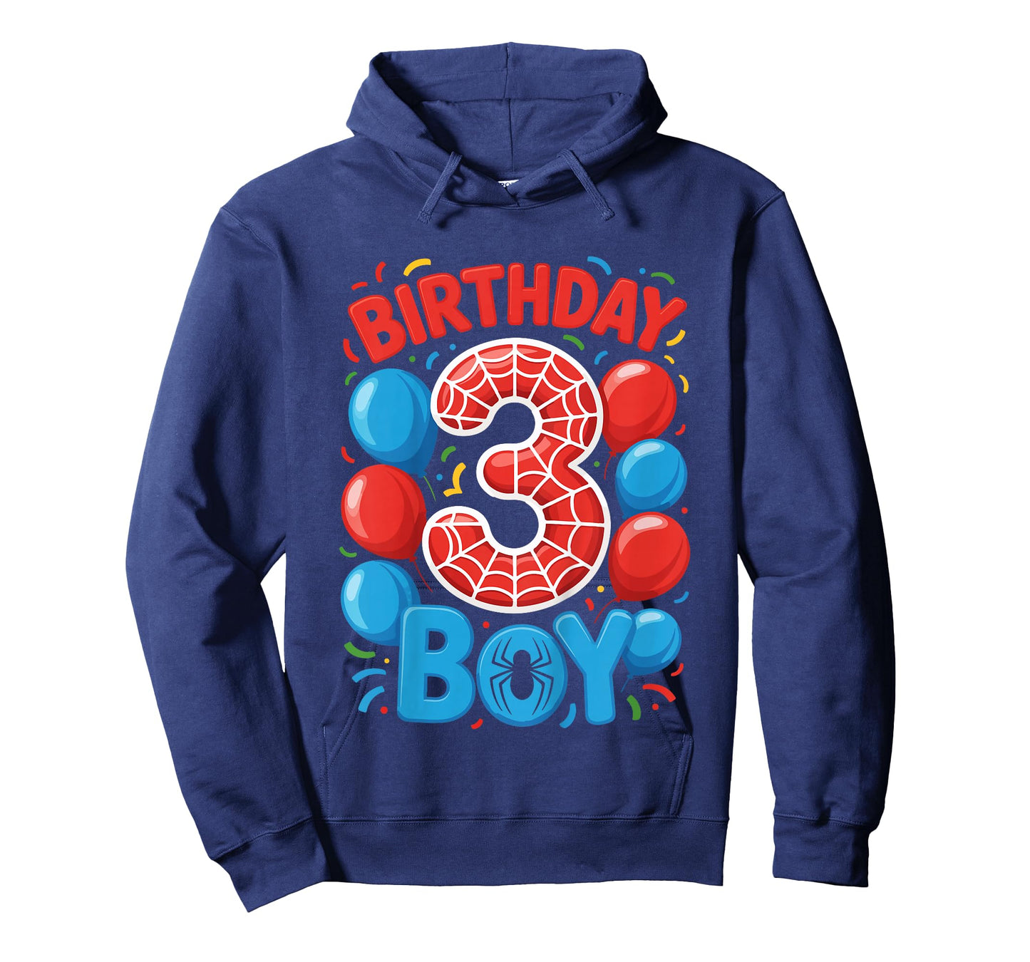 Kids 3rd Birthday Spider Web 3 Year Old Boy Party T-Shirt
