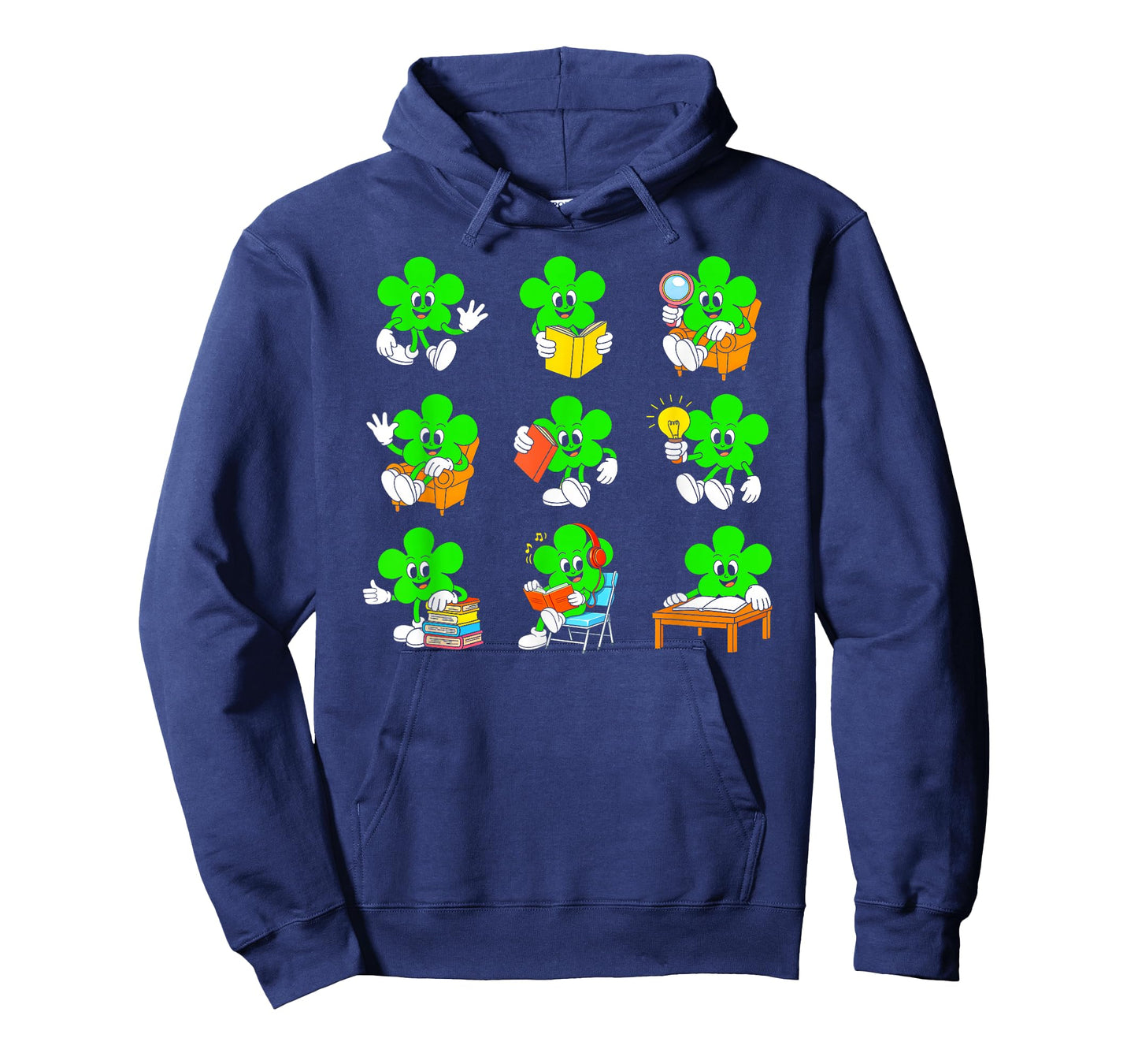 Irish Shamrocks Reading Book St Patricks Day Teacher Kids T-Shirt