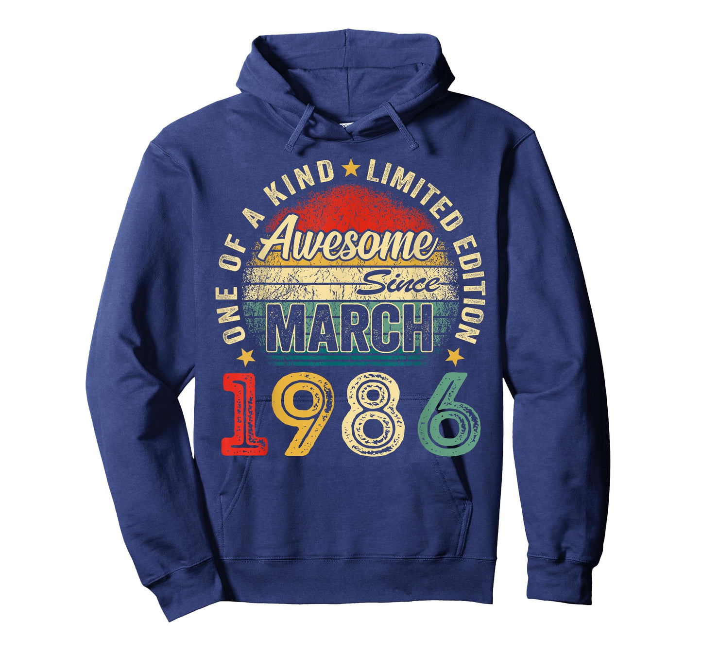 Awesome Since March 1986 Vintage Retro 40th Birthday Men Boy T-Shirt