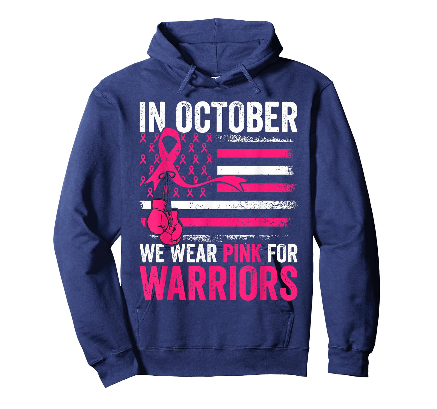 in October We Wear Pink for Warriors Breast Cancer Awareness T-Shirt