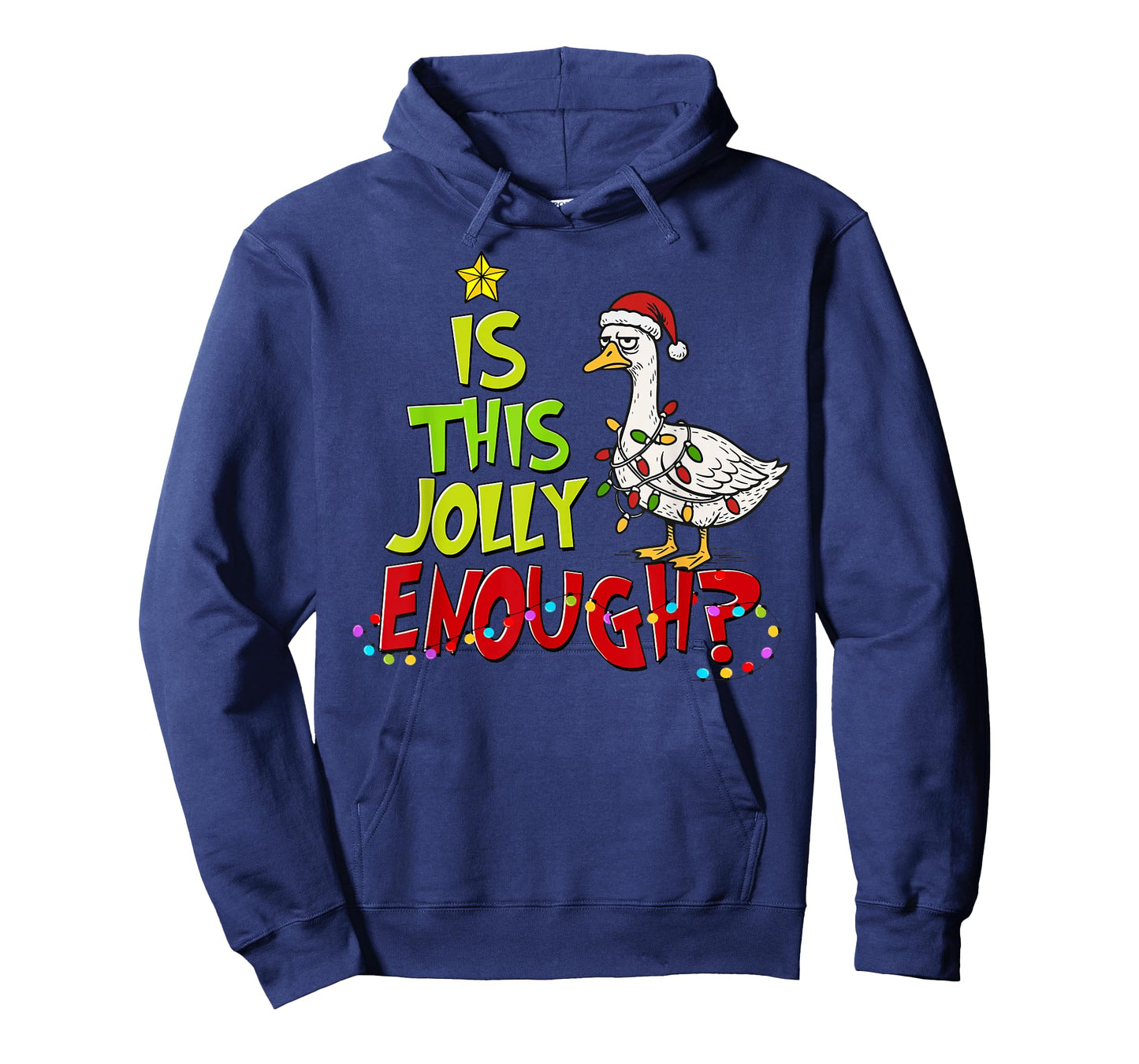 is This Jolly Enough Funny Goose Pajama Christmas Lights T-Shirt