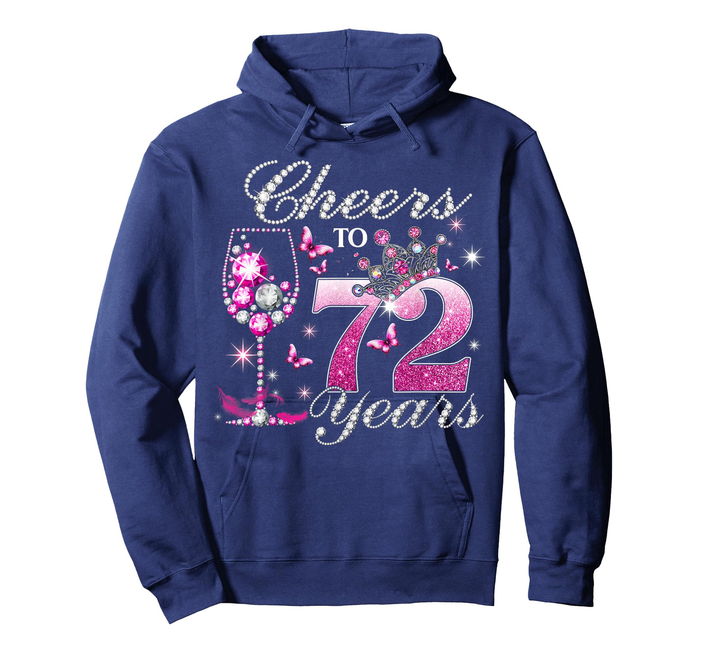 Cheers to 72 Years Old Wedding Anniversary 72nd Birthday T-Shirt