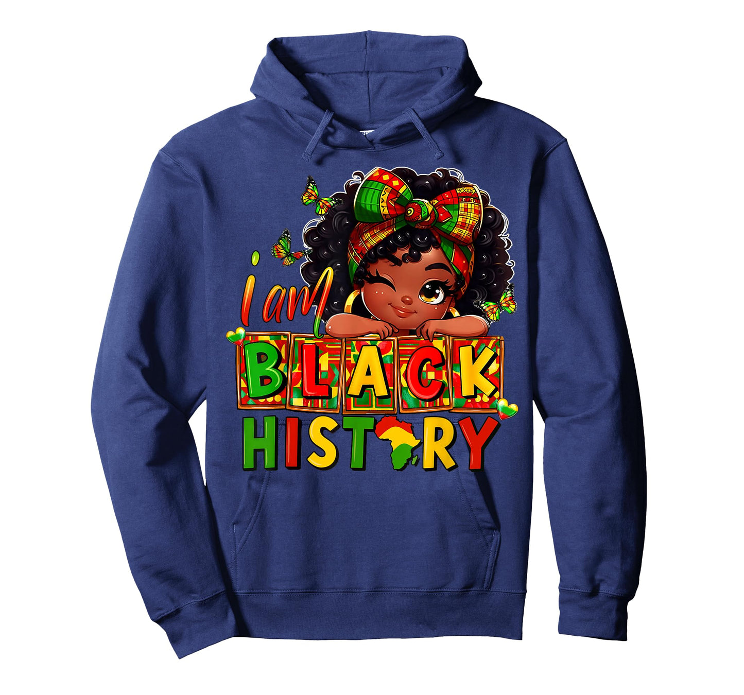 I Am Black History Afro Girl Melanin Princess Kids T-Shirt