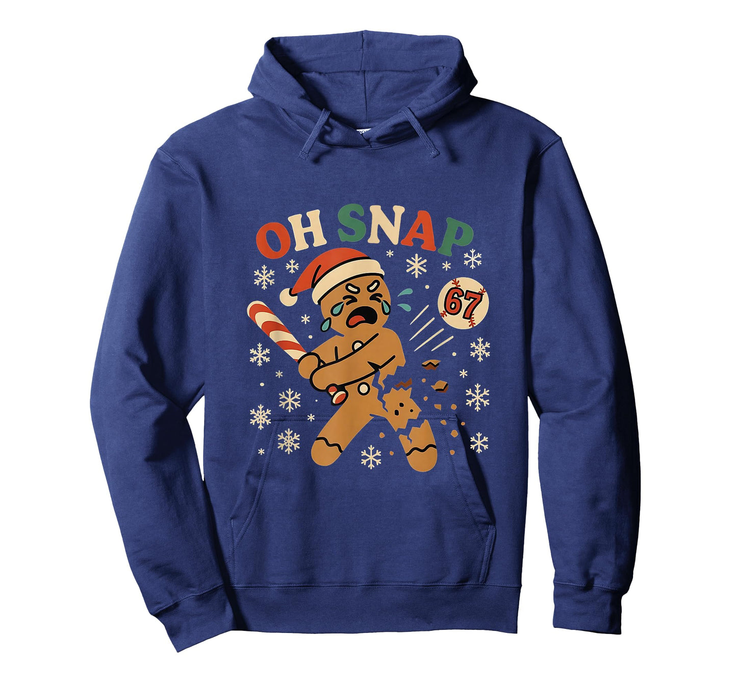 Oh Snap Gingerbread 67 Meme Funny Baseball Christmas Xmas T-Shirt
