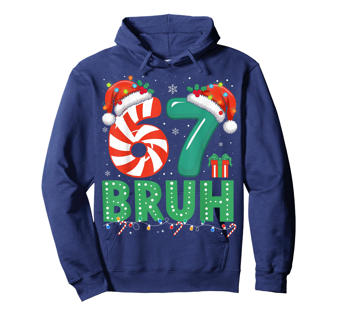 Funny 67 Christmas Pajama Xmas Six Seven Meme 6-7 Bruh T-Shirt