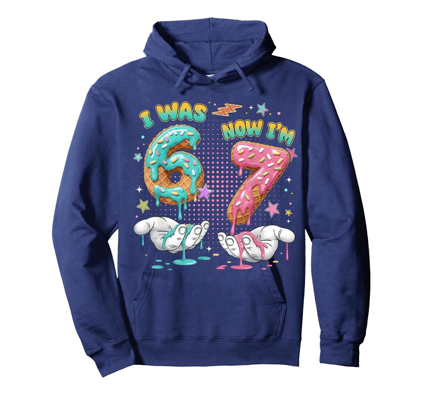 7 Year Old Birthday Funny I was 6 Now I'm 7 Boy Girl Kid T-Shirt