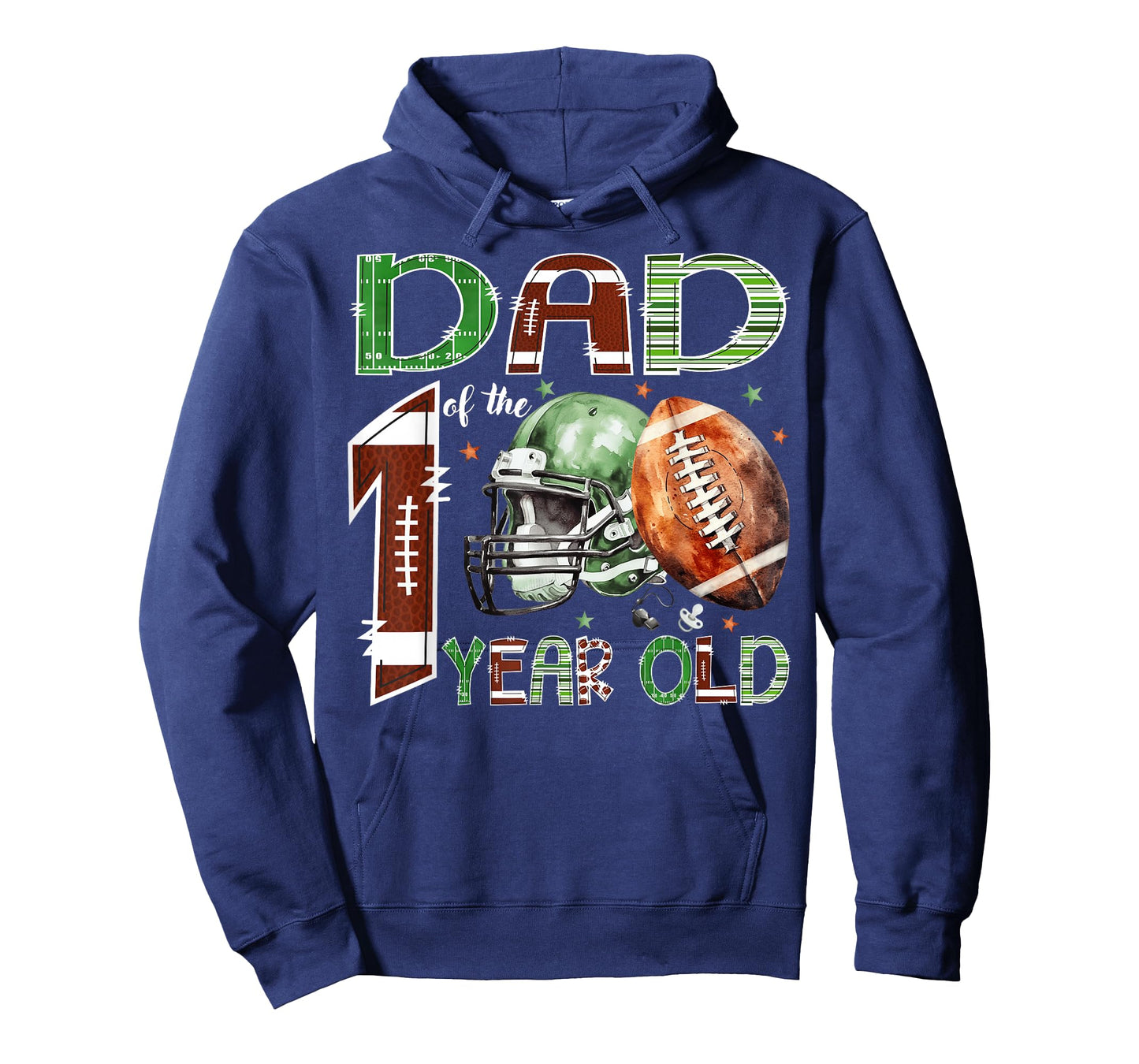 Dad of The 1 Year Old Football Lover 1st Birthday Boy T-Shirt