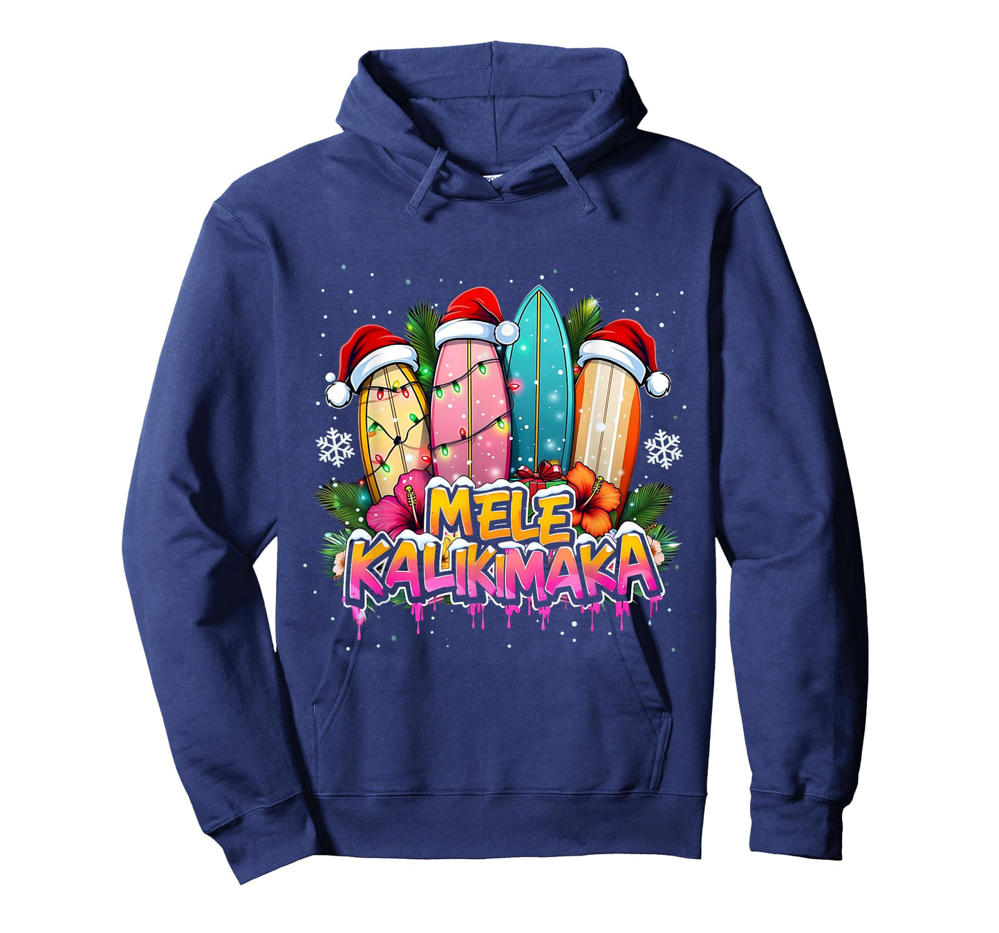 Mele Kalikimaka Surfboard Christmas Vibes T-Shirt