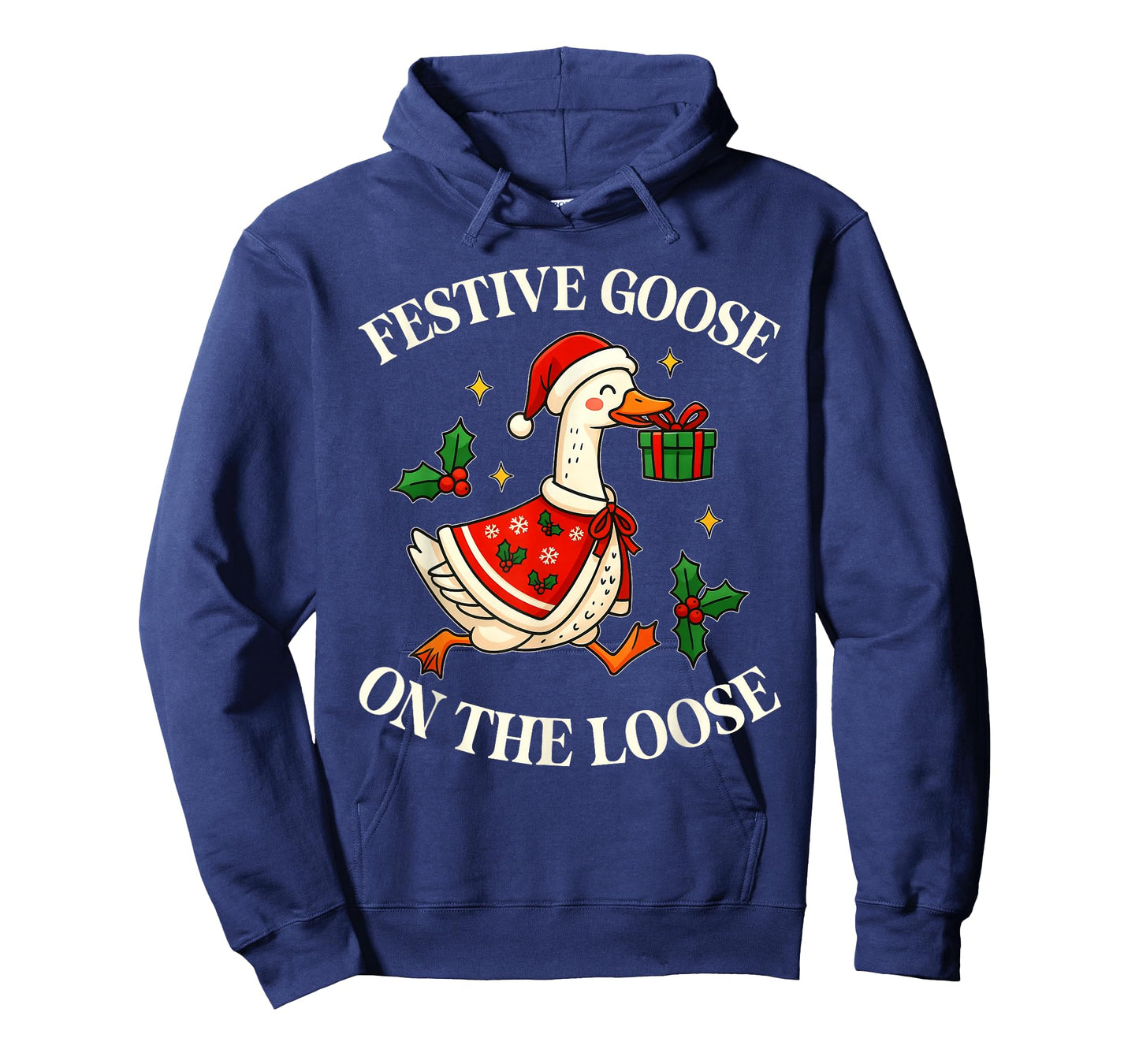 Festive Goose On The Loose Funny Goosemas Christmas Pajama T-Shirt