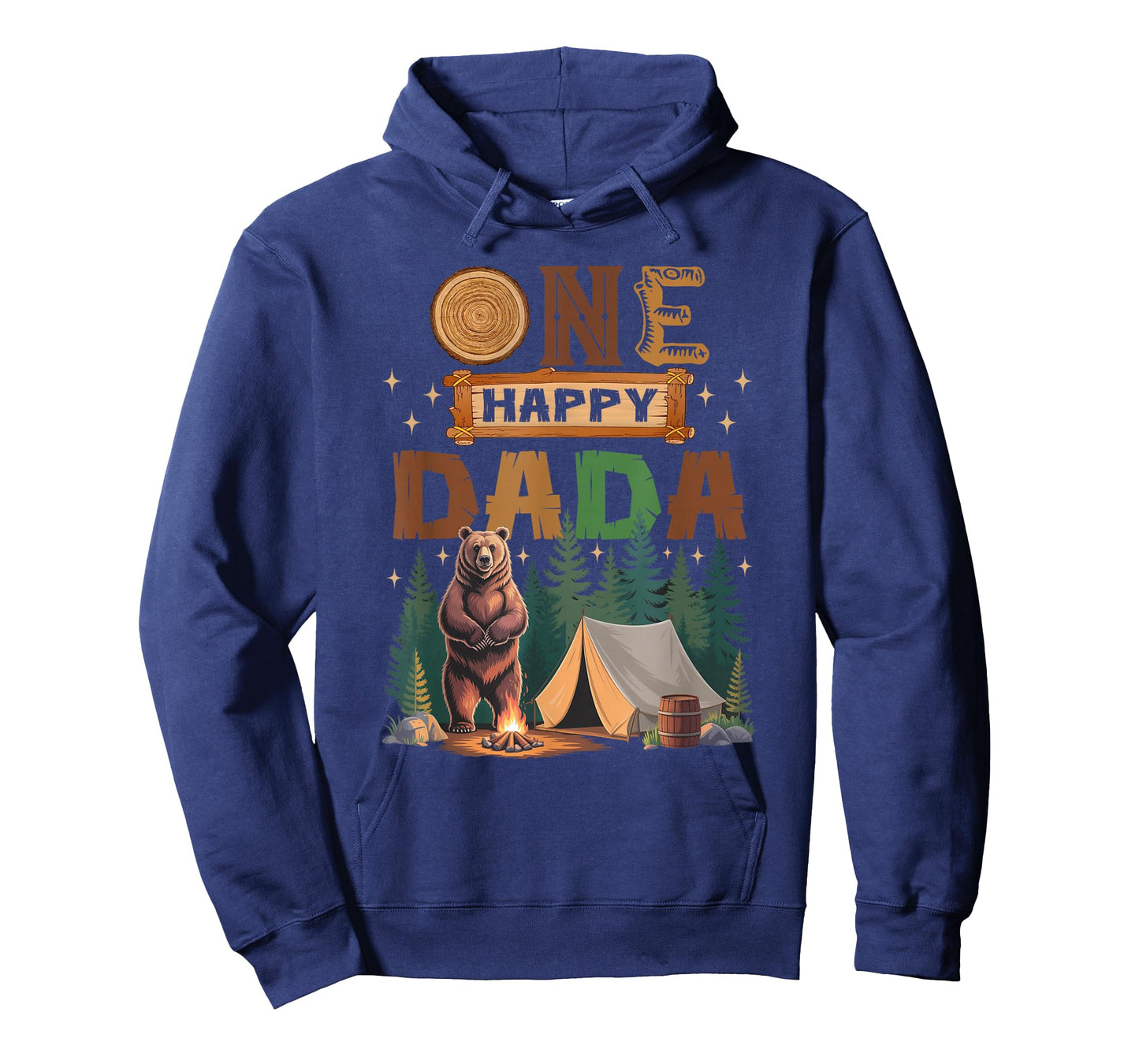 One Happy Dada Camper 1St Birthday Camping Bear T-Shirt