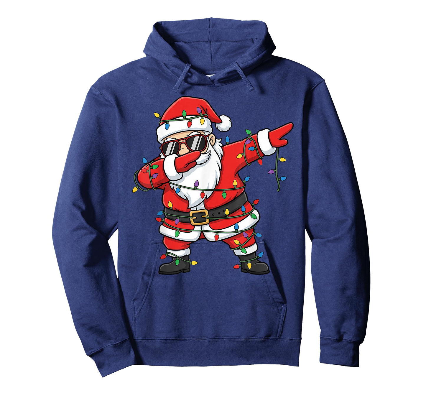 Funny Dabbing Santa Xmas Lights Men Boys Girls Christmas T-Shirt