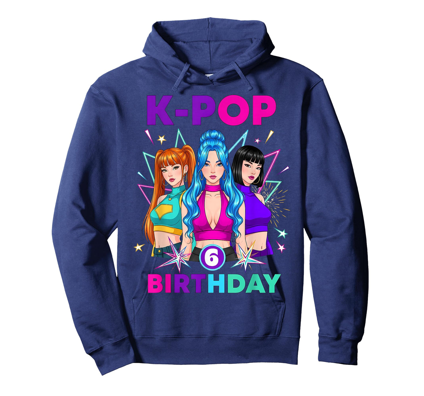 6 Years Old Birthday K Pop Kids 6th Birthday Girls K-pop T-Shirt
