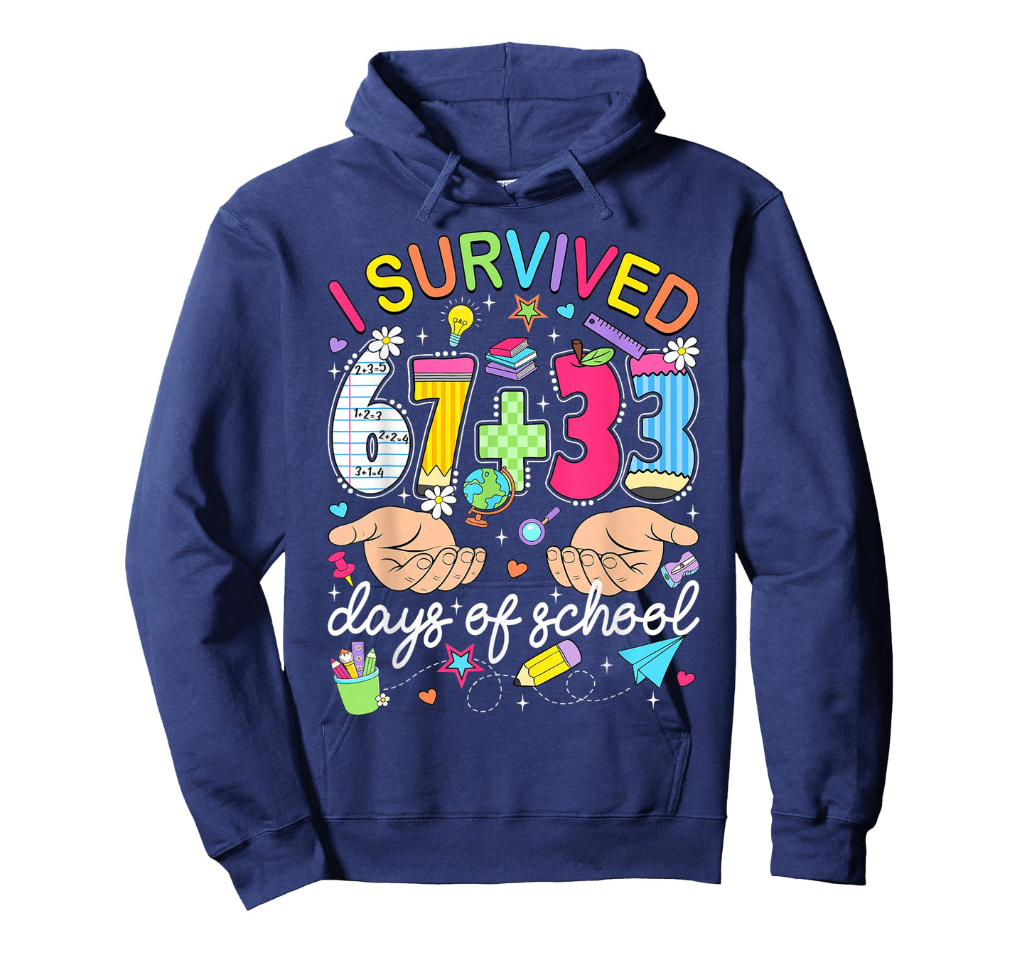 I Survived 67 33 Days of School 100th Day Teacher Student T-Shirt