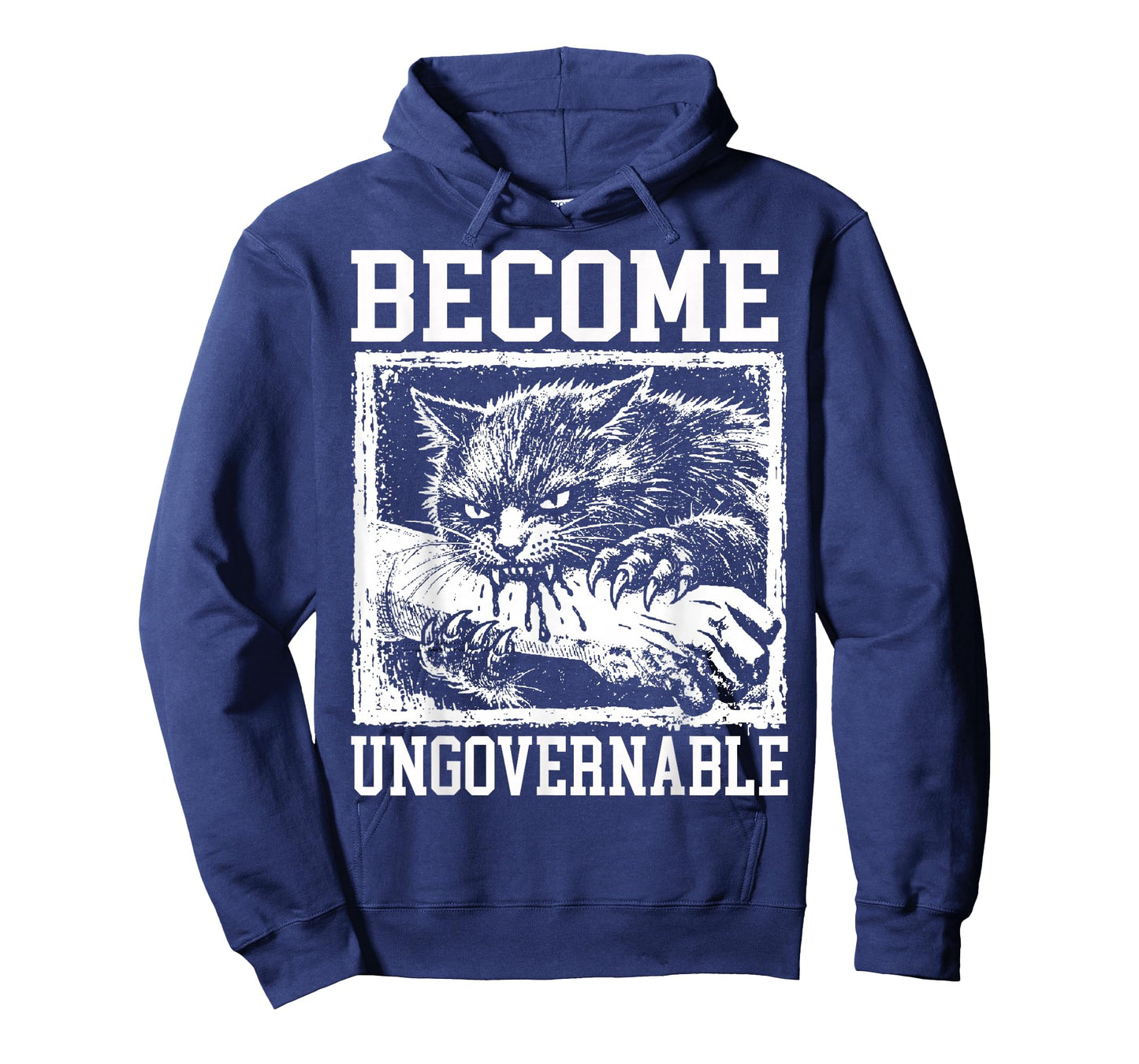 Become Ungovernable Funny Cat Bite Cat Humor Meme T-Shirt