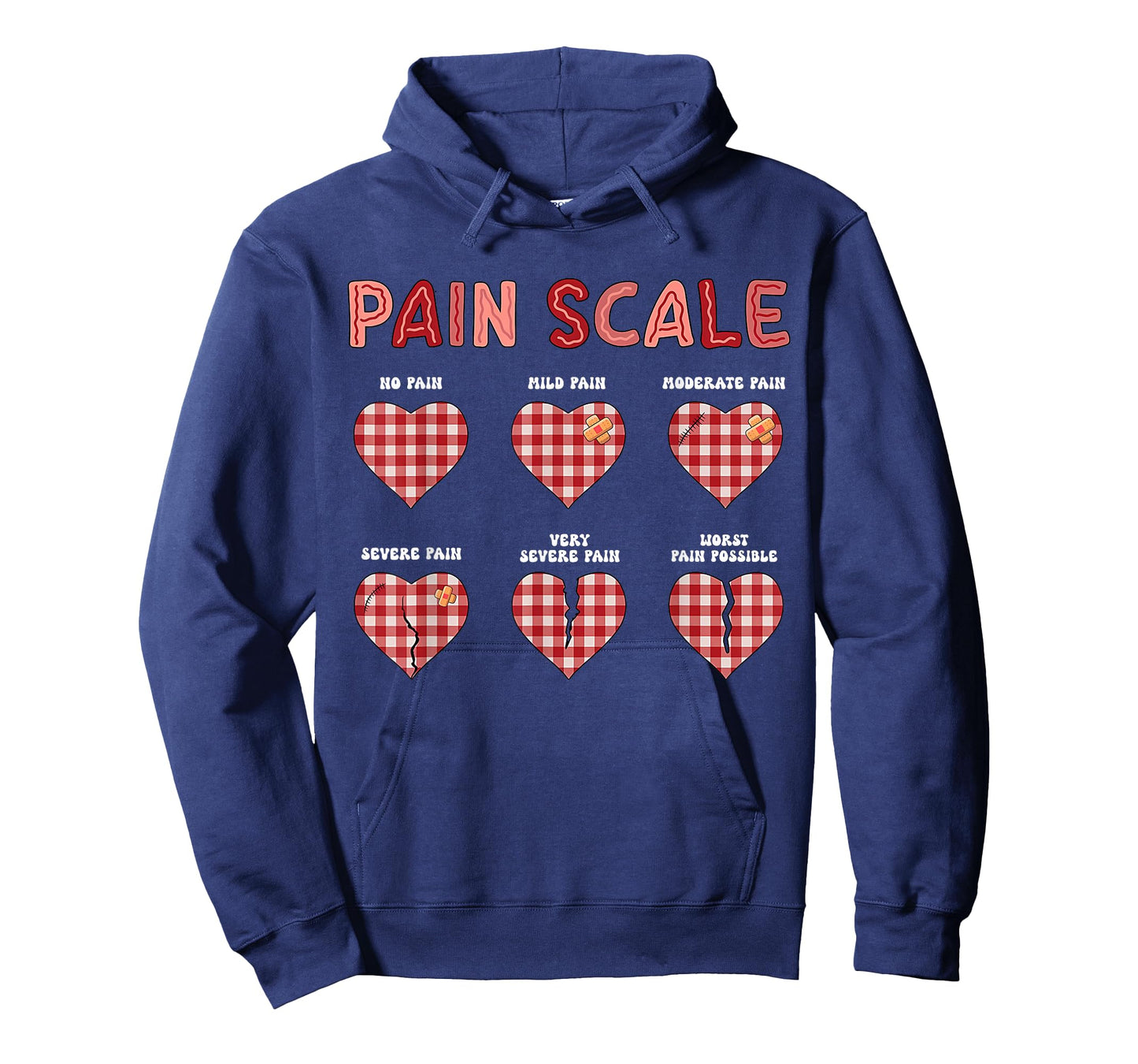Pain Scale Heart Pain Assessment Trauma Nurse Valentines Day T-Shirt