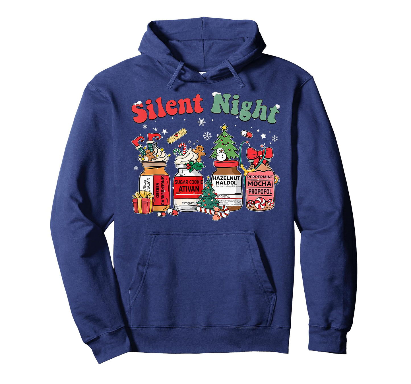 Funny Santa Propofol Silent Night ICU Nurses Merry Christmas T-Shirt