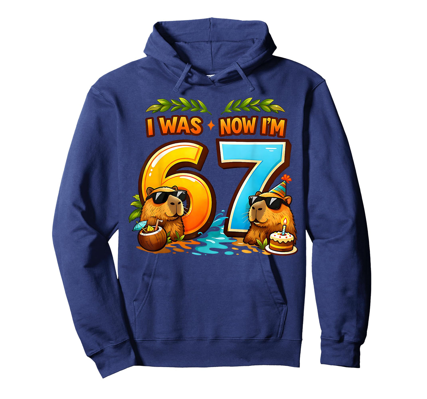 I was 6 Now I'm 7 Birthday 67 Meme Capybara Kids Boys Girls T-Shirt