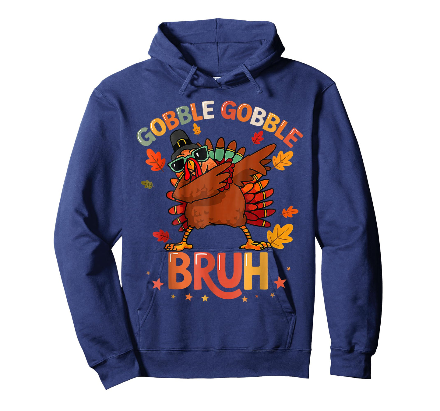 Bruh Funny Thanksgiving Dabbing Turkey Gobble Boys Girls Kid T-Shirt