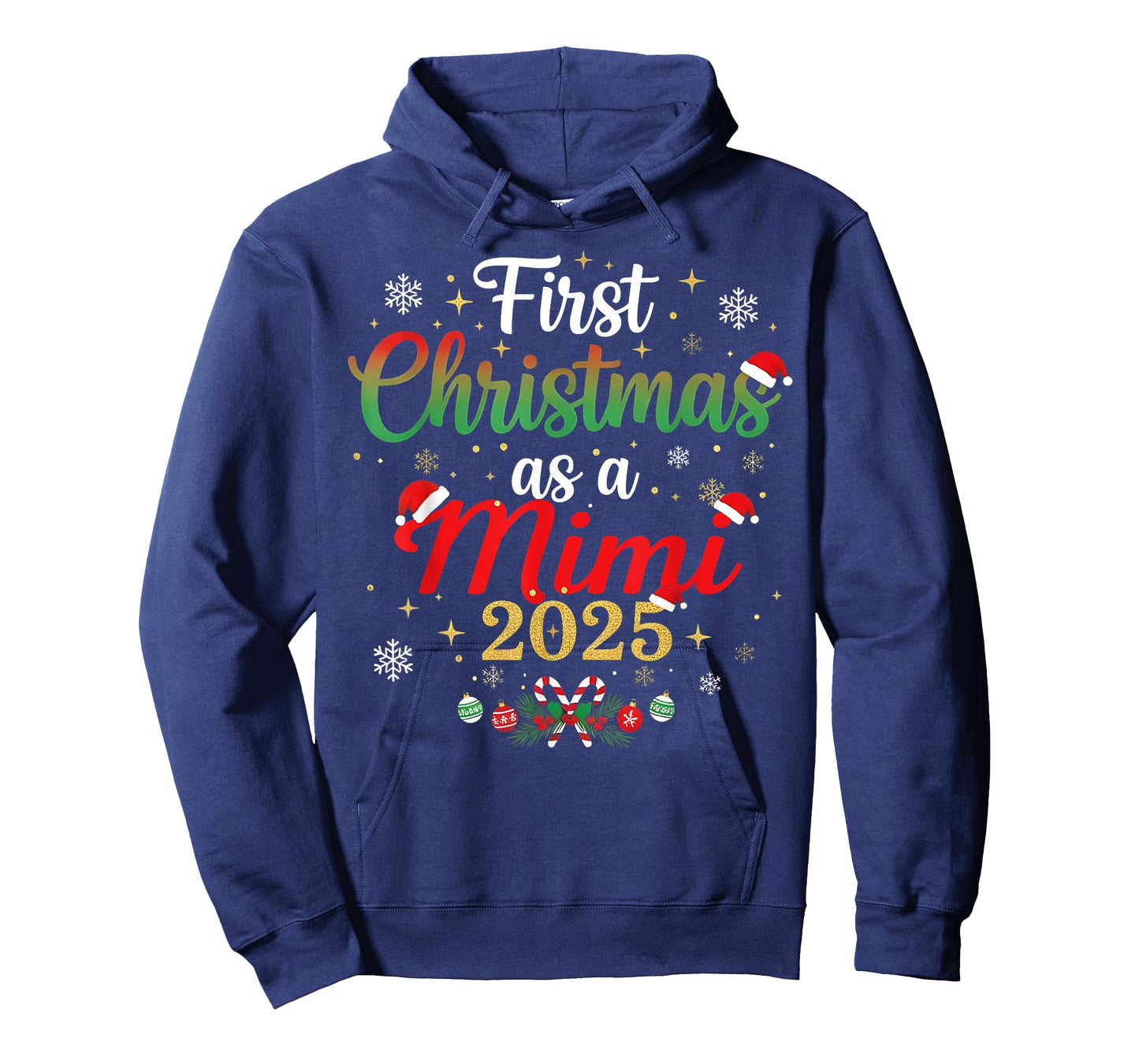 First Christmas As A Mimi 2025 New Mommy Xmas T-Shirt