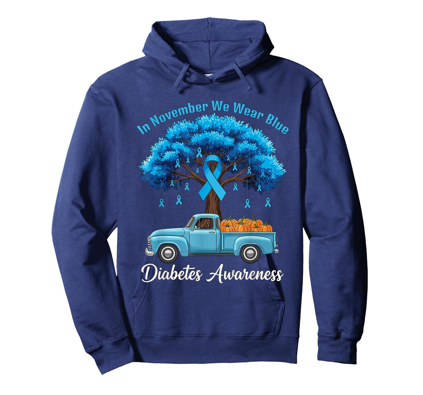 in November We Wear Blue Diabetes Awareness Month Truck T-Shirt