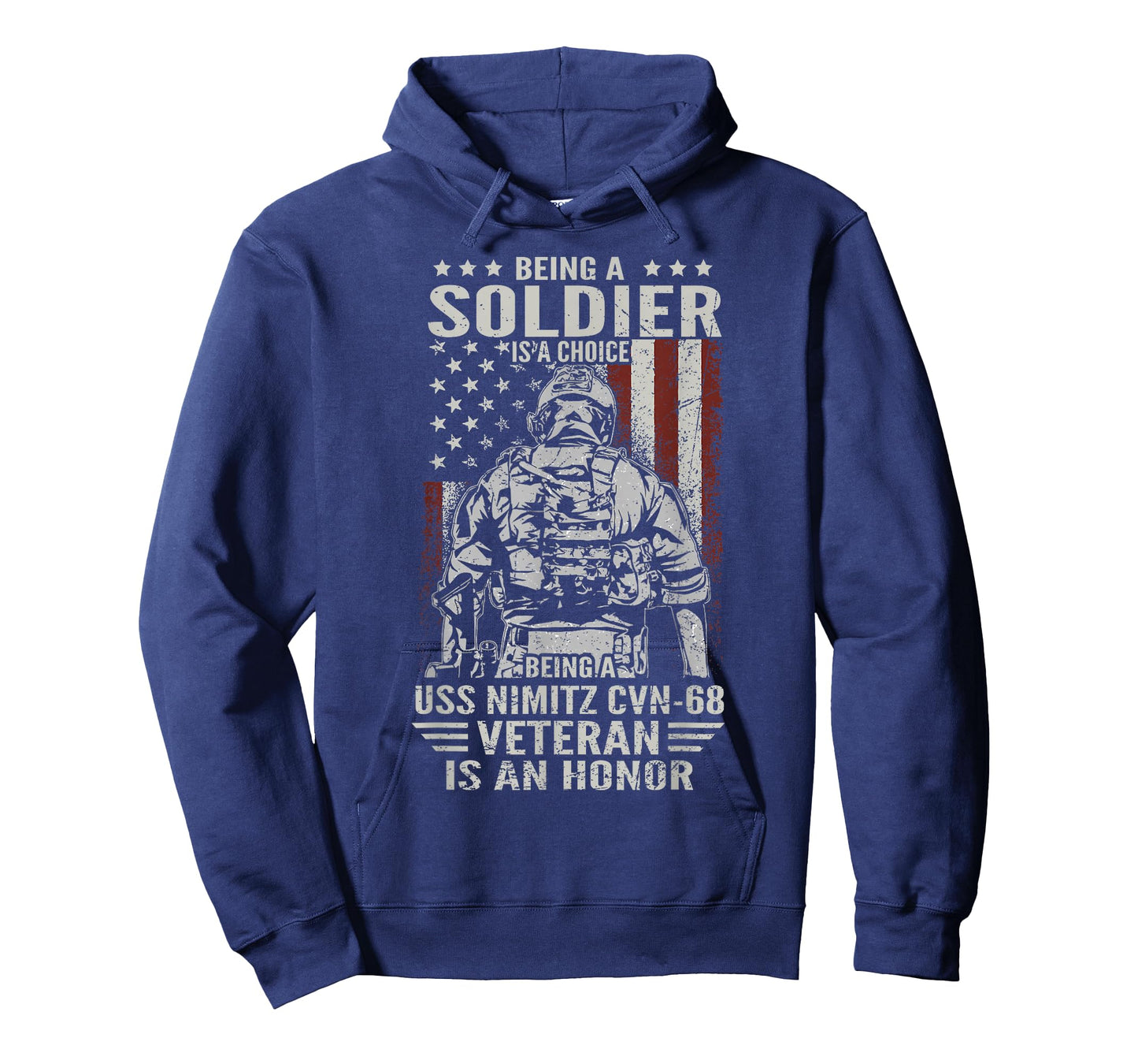 Being USS Nimitz CVN-58 Veteran is an Honor Flag USA T-Shirt