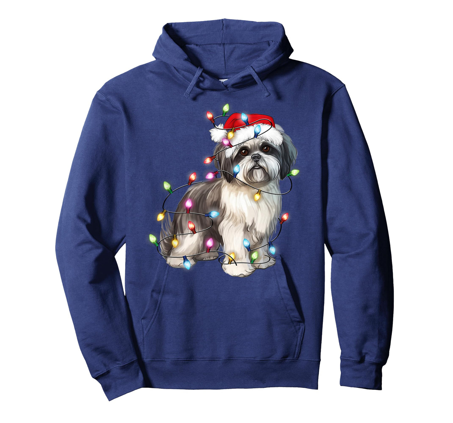 Shih Tzu Dog Christmas Lights Xmas Cute T-Shirt