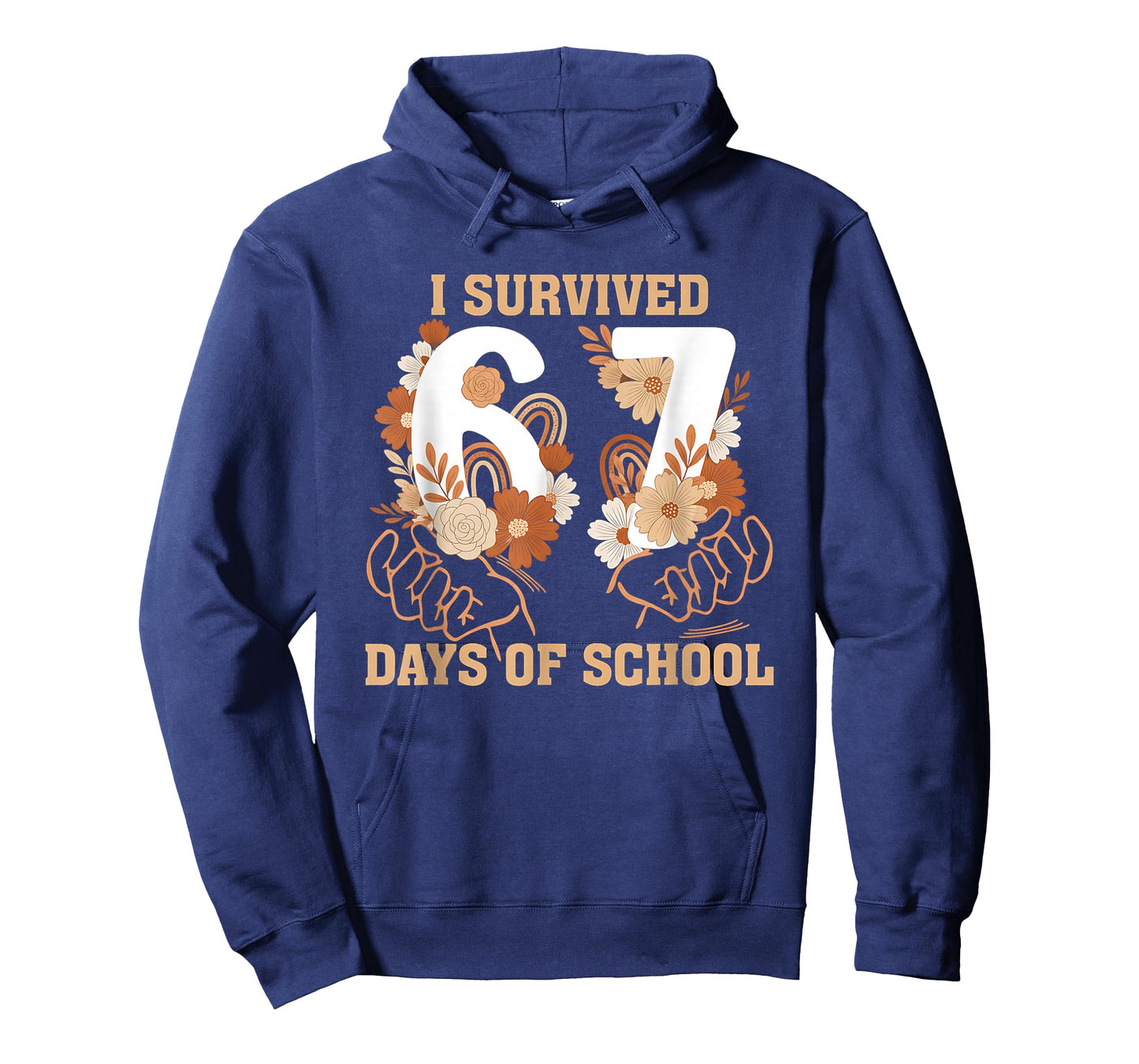 I Survived 67 Days of School Boho Floral Six Seven Meme T-Shirt