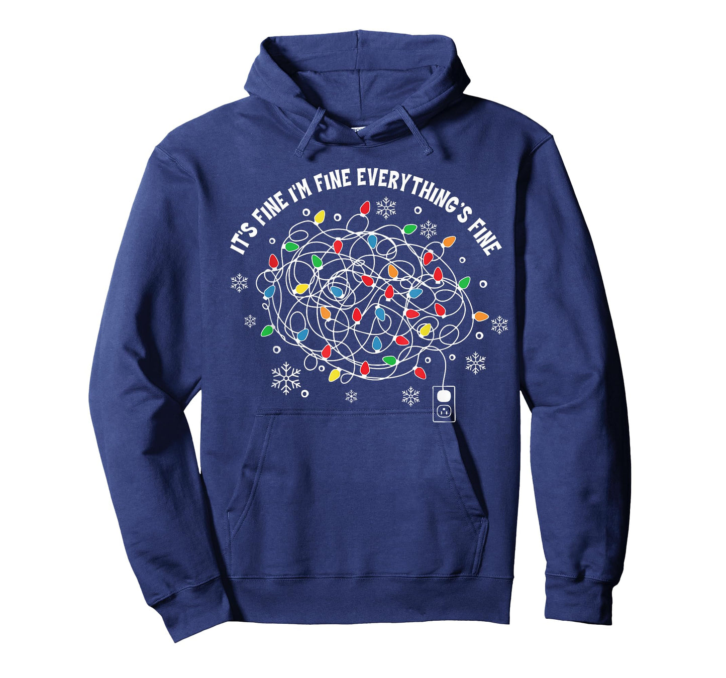 It's Fine I'm Fine Everything is Fine Christmas Lights T-Shirt