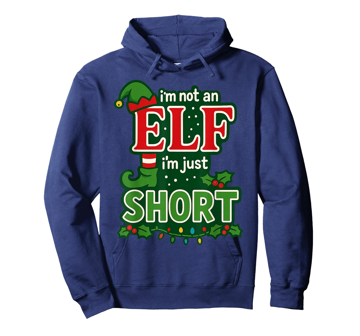 I'm Not an Elf I'm Just Short Merry Christmas Elf Xmas Funny T-Shirt