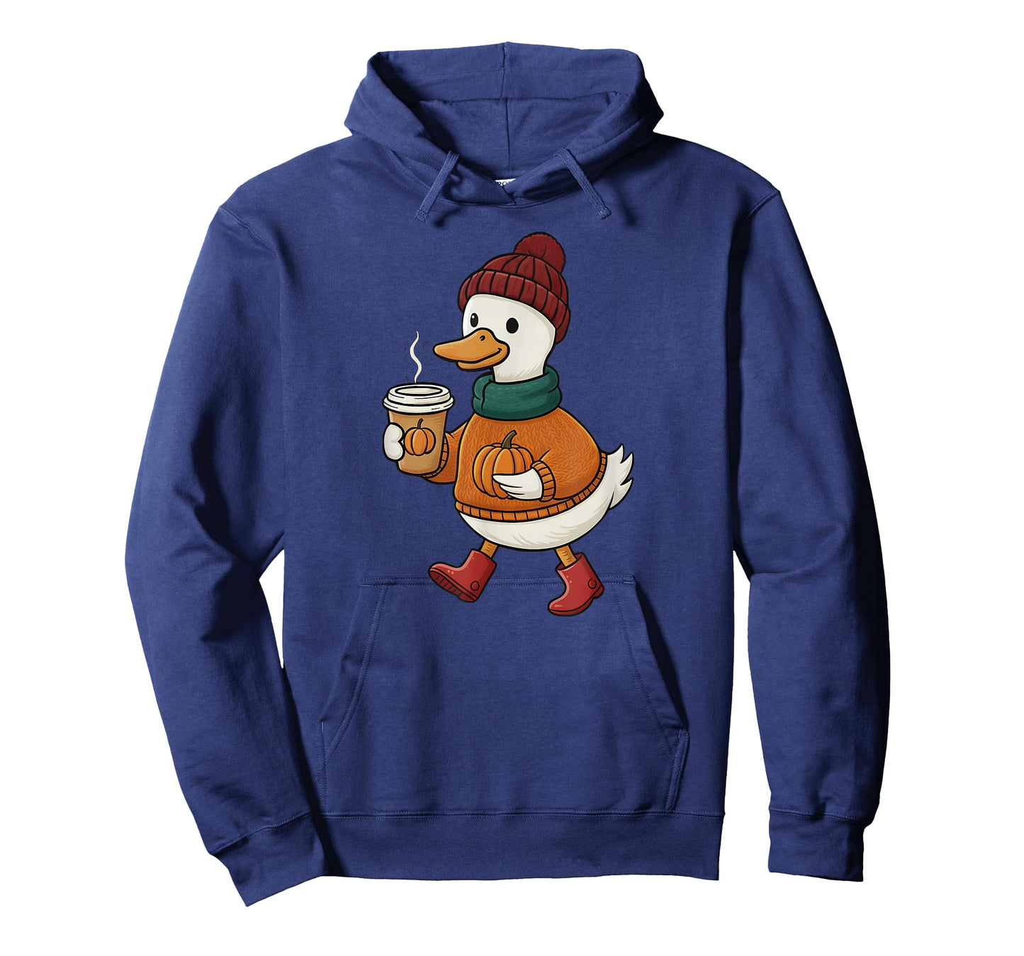 Autumn Goose Pumpkin Coffee - Thanksgiving Funny Costume T-Shirt