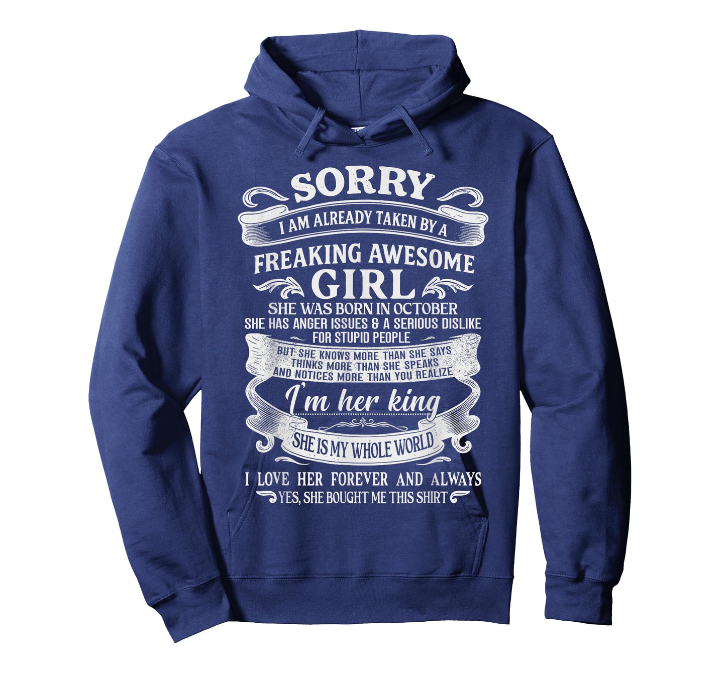 I Am Already Taken by Freaking Awesome Girl Born in October T-Shirt