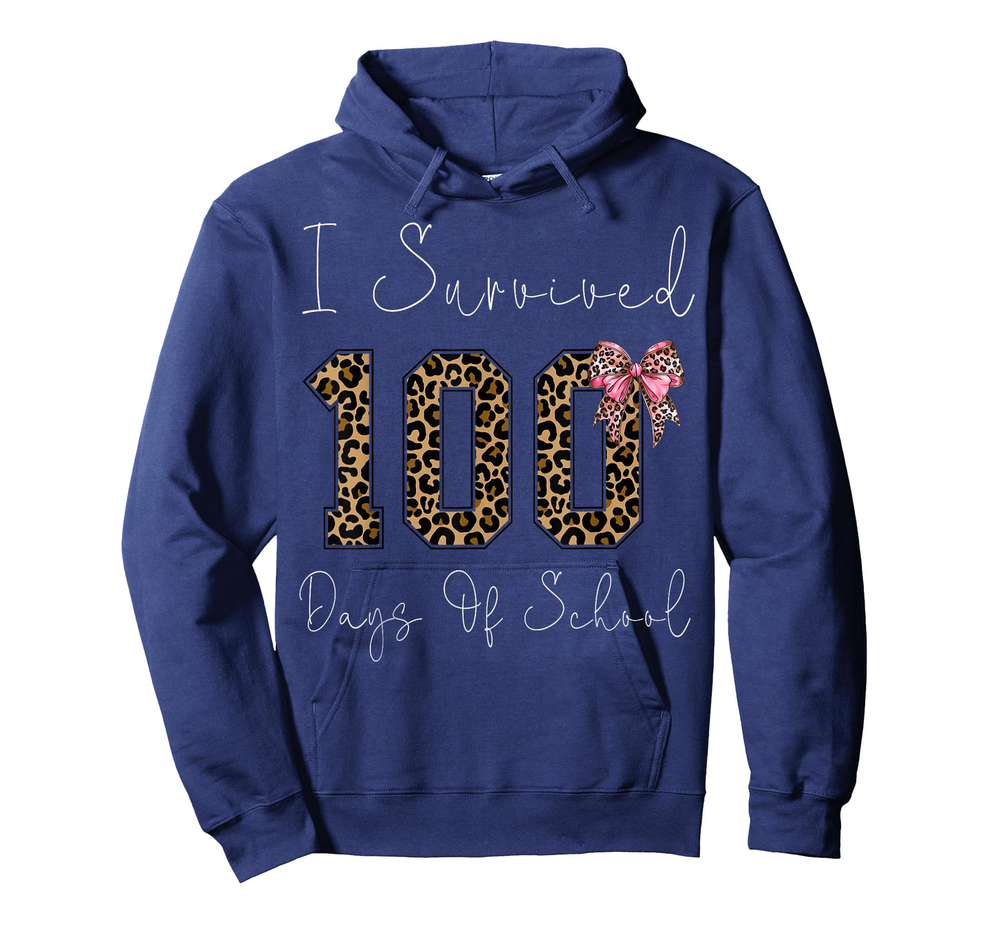 I Survived 100 Days of School 100th Day of School Leopard T-Shirt