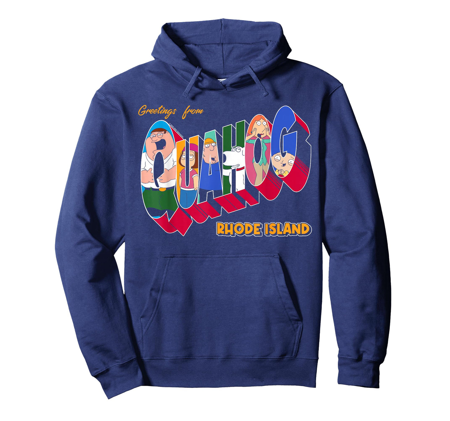 Family Guy Greetings from Quahog Tourist Souvenir Cartoon T-Shirt