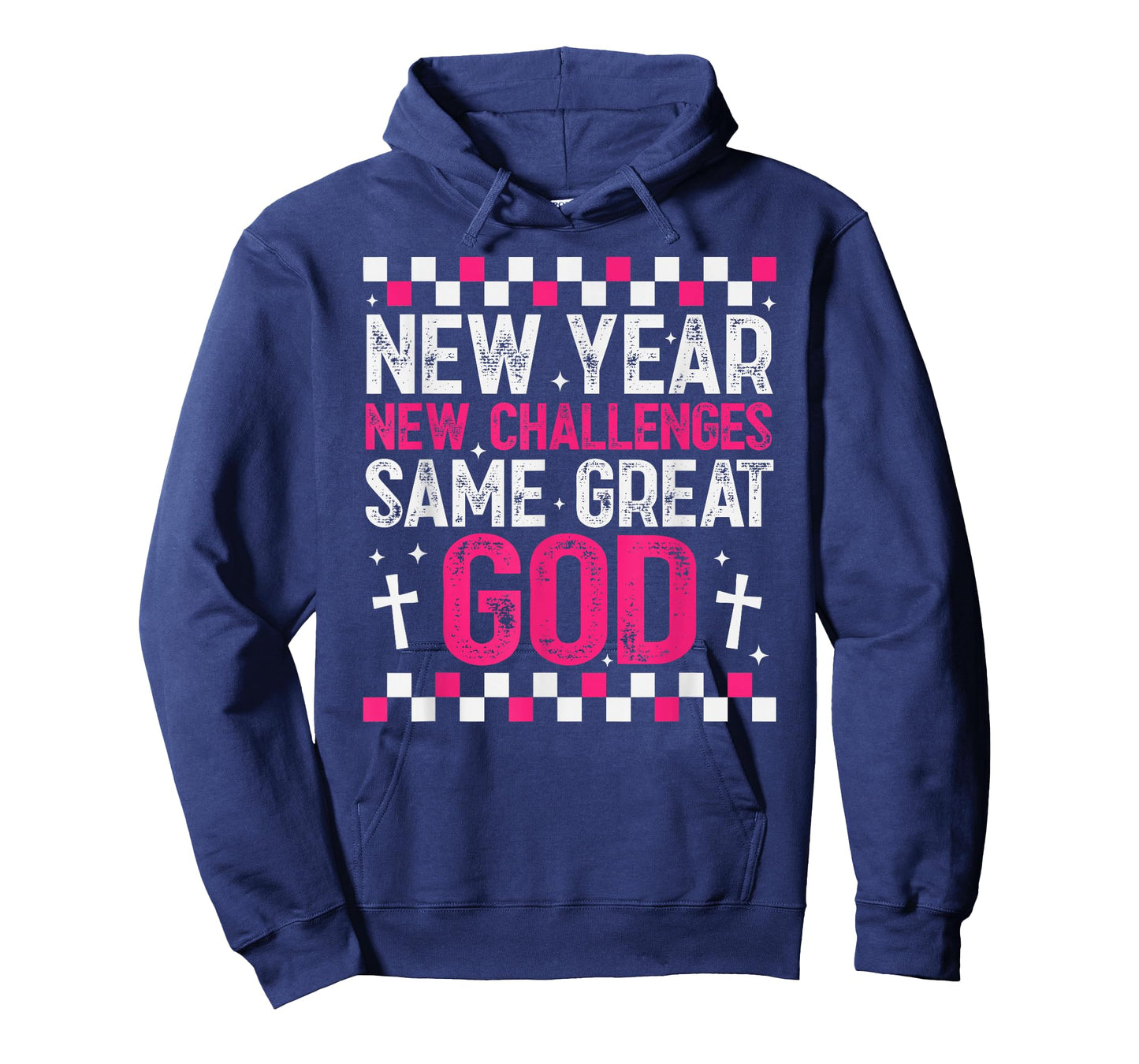 Womens New Year New Challenges Same Great God 2026 Christian T-Shirt