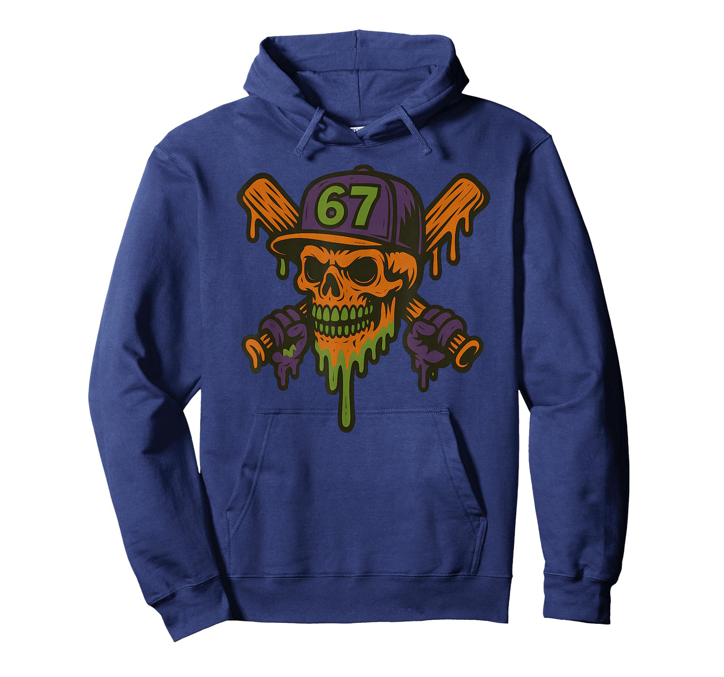 Six Seven 6 7 Baseball Skull Drip Halloween Horror Sports T-Shirt