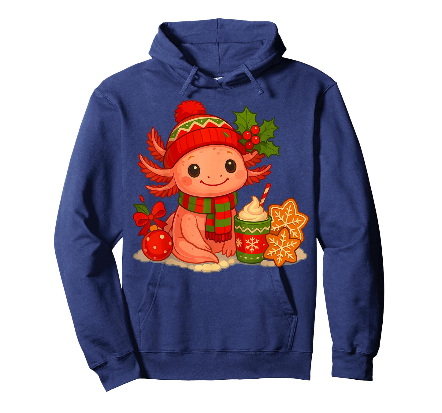 Axolotl with Christmas Coffee and Cookie T-Shirt