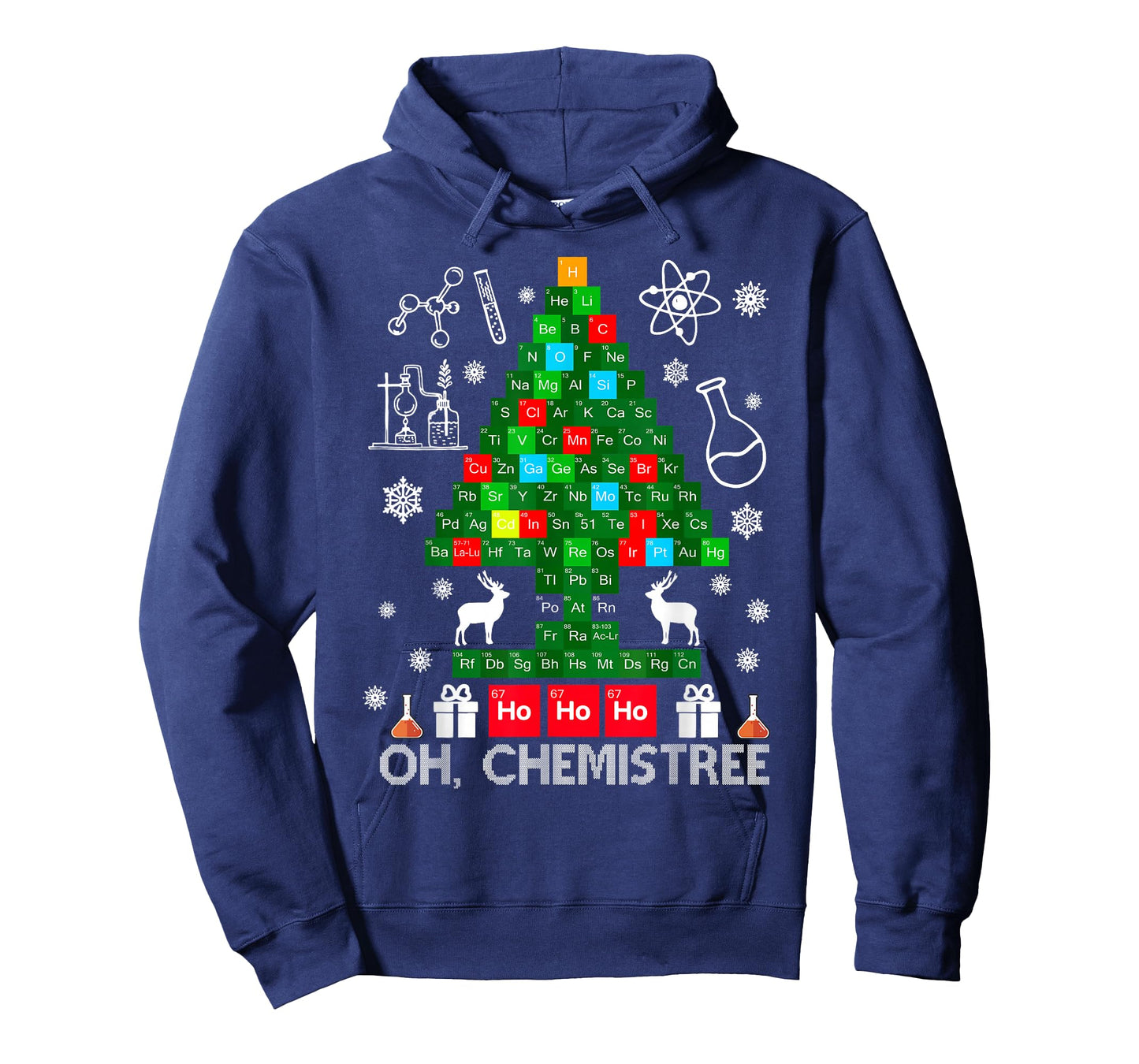 Oh Chemistree Scientist Chemical Christmas Xmas Teacher T-Shirt