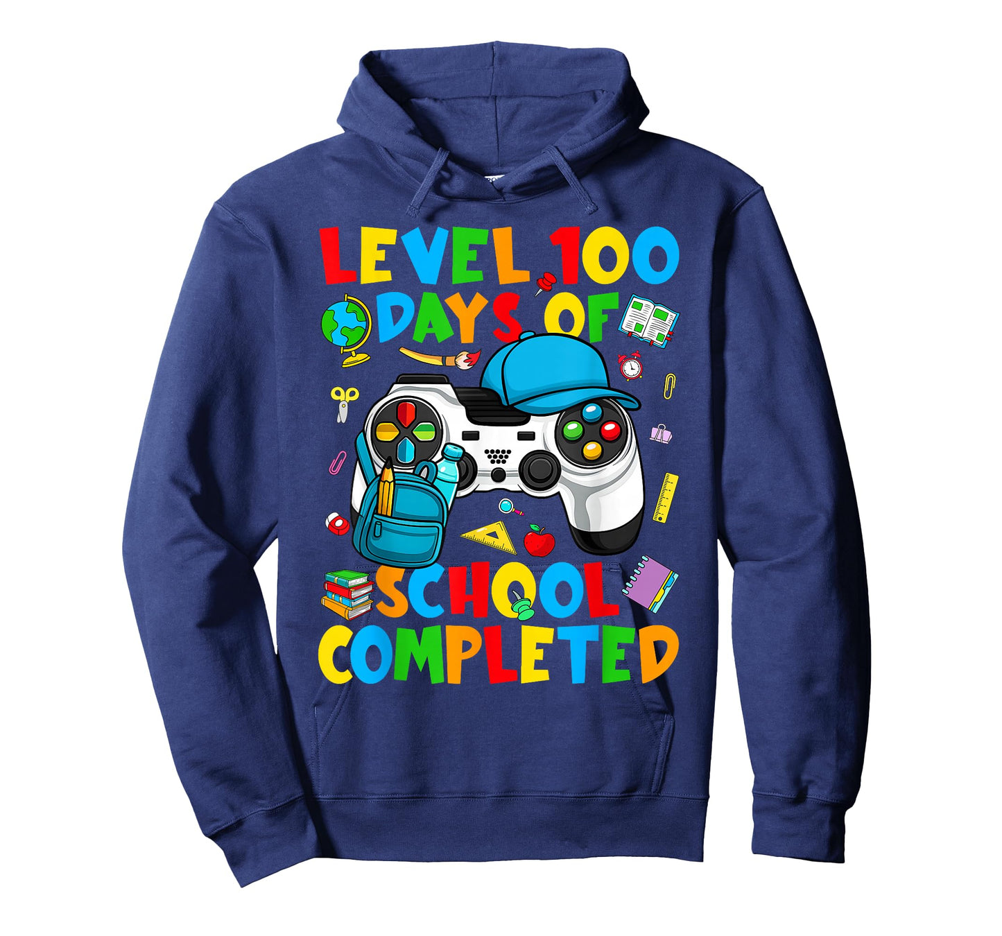 Level 100 Days of School Completed Boys Gamer for Video Game T-Shirt