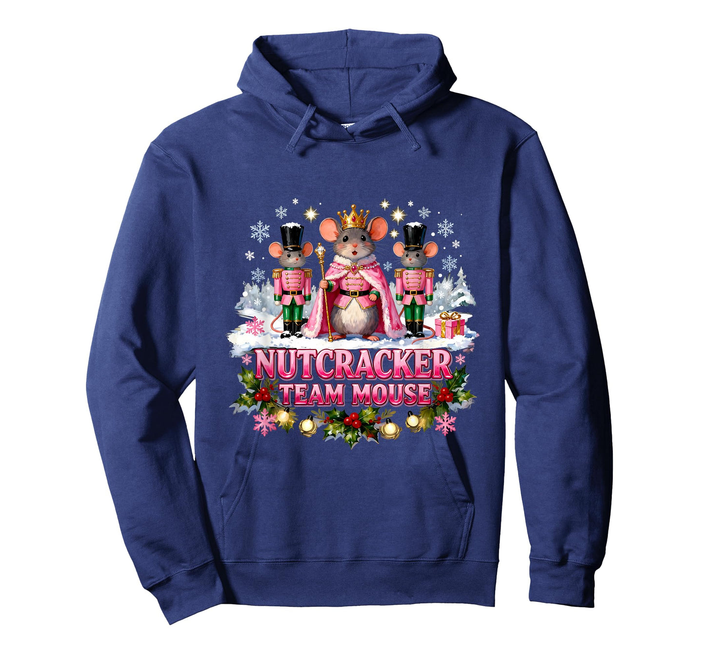 Vintage Christmas Fairy Mouse Nutcracker Team Pink Ballet T-Shirt